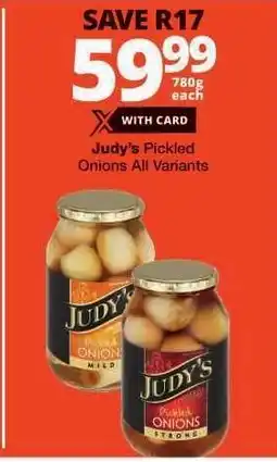 Checkers Judy's Pickled Onions All Variants offer