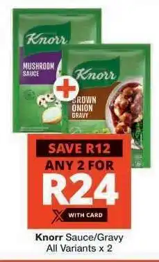 Checkers KNORR SAUCE/GRAVY offer