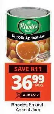 Checkers Rhodes Smooth Apricot Jam offer