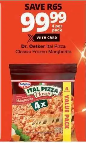Checkers Dr. Oetker Ital Pizza Classic Frozen Margherita offer