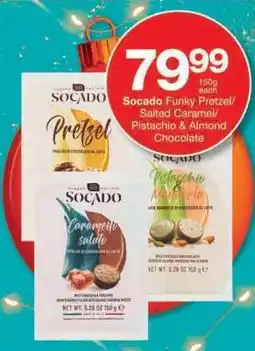 Checkers Socado Funky Pretzel/ Salted Caramel/ Pistachio & Almond Chocolate offer