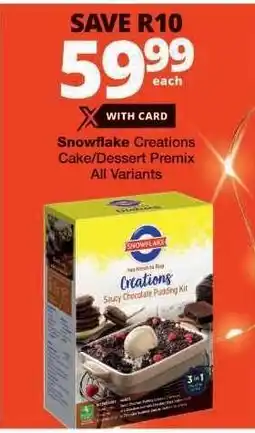 Checkers Snowflake Creations Cake/Dessert Premix offer