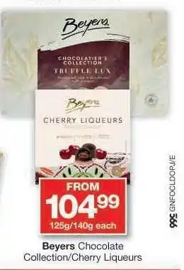Checkers Beyers Chocolate Collection/Cherry Liqueurs offer
