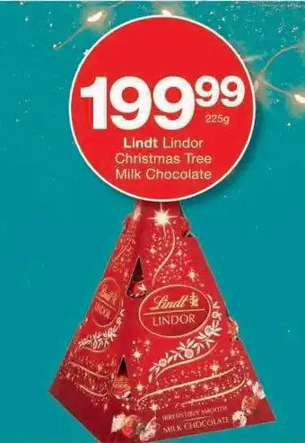 Checkers Lindt Lindor Christmas Tree Milk Chocolate offer
