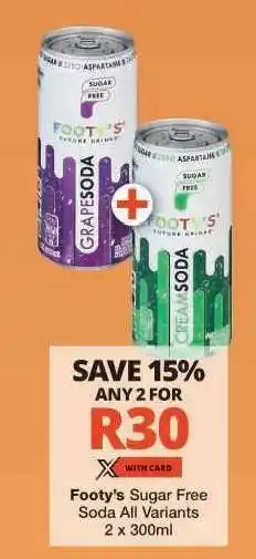 Checkers Footy's Sugar Free Soda offer