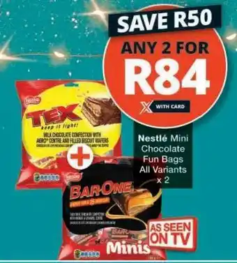 Checkers Nestlé Mini Chocolate Fun Bags offer