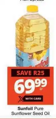 Checkers SUNFOIL PURE SUNFLOWER SEED OIL offer