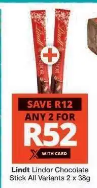 Checkers Lindt Lindor Chocolate Stick offer