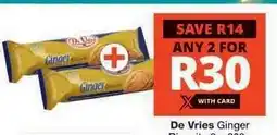 Checkers De Vries Ginger Biscuits offer