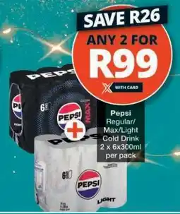 Checkers Pepsi Regular/Max/Light Cold Drink offer
