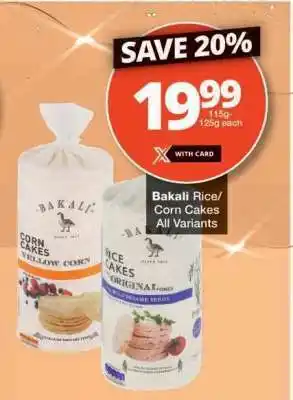 Checkers Bakali Rice/Corn Cakes offer