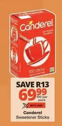 Checkers Canderel Sweetener Sticks offer