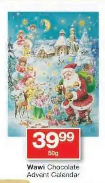 Checkers Wawi Chocolate Advent Calendar offer