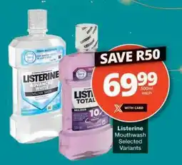 Checkers LISTERINE MOUTHWASH offer