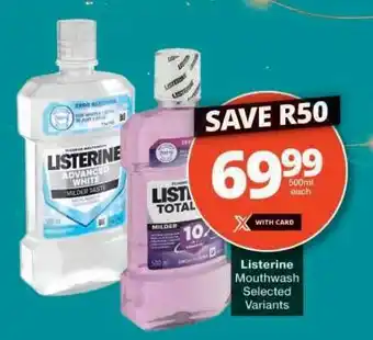 Checkers LISTERINE MOUTHWASH offer