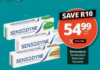 Checkers SENSODYNE TOOTHPASTE offer