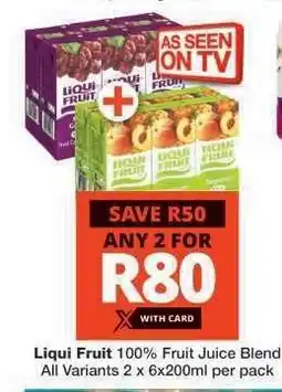 Checkers Liqui Fruit 100 % Fruit Juice Blend offer
