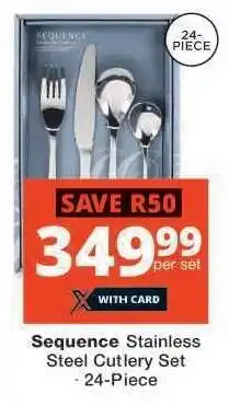 Checkers Sequence Stainless Steel Cutlery Set offer