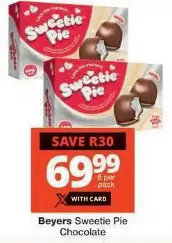 Checkers Beyers Sweetie Pie Chocolate offer