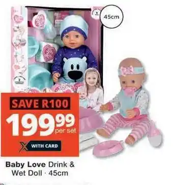 Checkers Baby Love Drink & Wet Doll offer