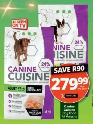 Checkers CANINE CUISINE Dog Food offer