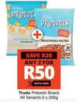 Checkers Truda Pretzels Snack offer