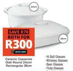 Checkers Ceramic Casserole Dish offer