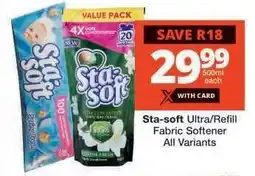 Checkers Sta-soft Ultra/Refill Fabric Softener offer