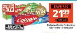 Checkers Colgate Cavity Protection/Gel/Herbal Toothpaste offer