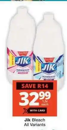 Checkers JIK BLEACH all variants offer