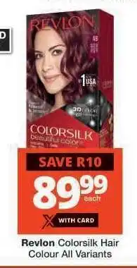 Checkers REVLON COLORSILK HAIR COLOUR offer