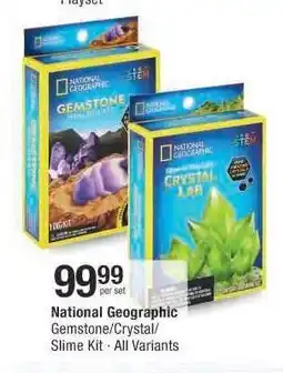Checkers National Geographic Gemstone/Crystal/Slime Kit offer
