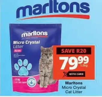 Checkers Marltons Micro Crystal Cat Litter offer