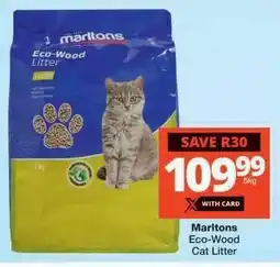 Checkers Marltons Eco-Wood Cat Litter offer