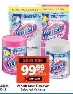 Checkers Vanish Stain Remover offer