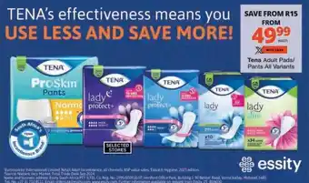 Checkers Tena Adult Pads/Pants All Variants offer