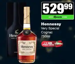 Spar Tops Hennessy Very Special Cognac 750ml offer
