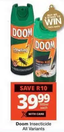 Checkers DOOM INSECTICIDE offer