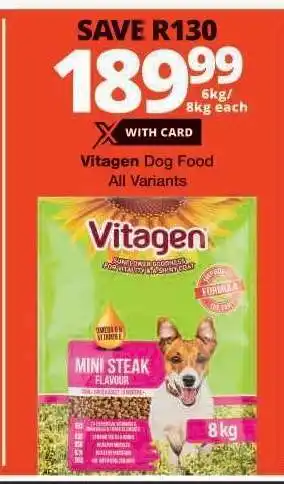 Checkers Vitagen Dog Food offer