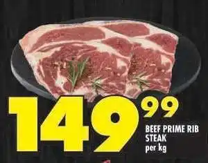 Shoprite BEEF PRIME RIB STEAK offer