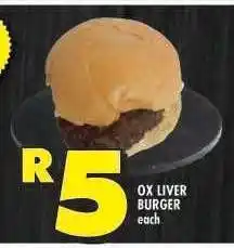 Shoprite OX LIVER BURGER offer