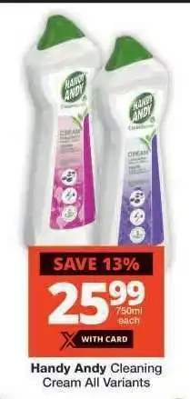 Checkers Handy Andy Cleaning Cream All Variants offer