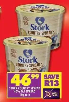 Shoprite STORK COUNTRY SPREAD 40% FAT SPREAD offer