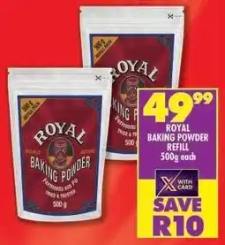Shoprite Royal Baking Powder Refill 500g Each offer