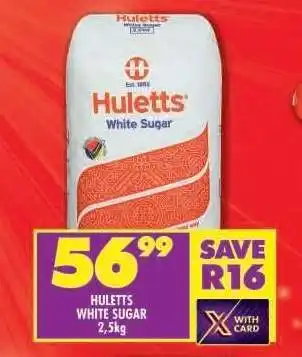 Shoprite Huletts White Sugar 2.5kg offer