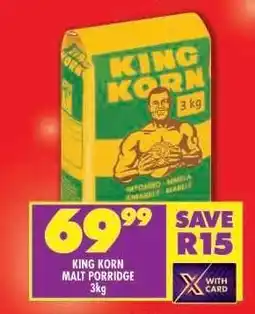 Shoprite KING KORN MALT PORRIDGE 3kg offer