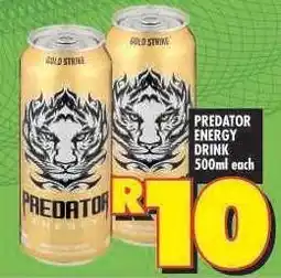Shoprite PREDATOR ENERGY DRINK 500ml each offer