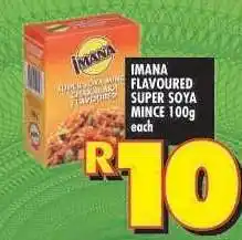 Shoprite IMANA FLAVOURED SUPER SOYA MINCE 100g offer