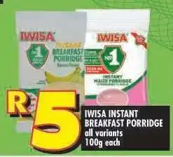 Shoprite IWISA Instant Breakfast Porridge offer