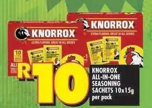 Shoprite KNORROX ALL-IN-ONE SEASONING SACHETS 10x15g per pack offer